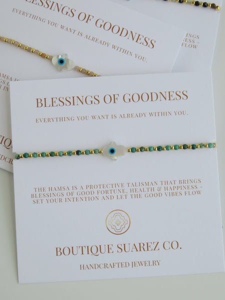 Pearl Hamsa Bracelet