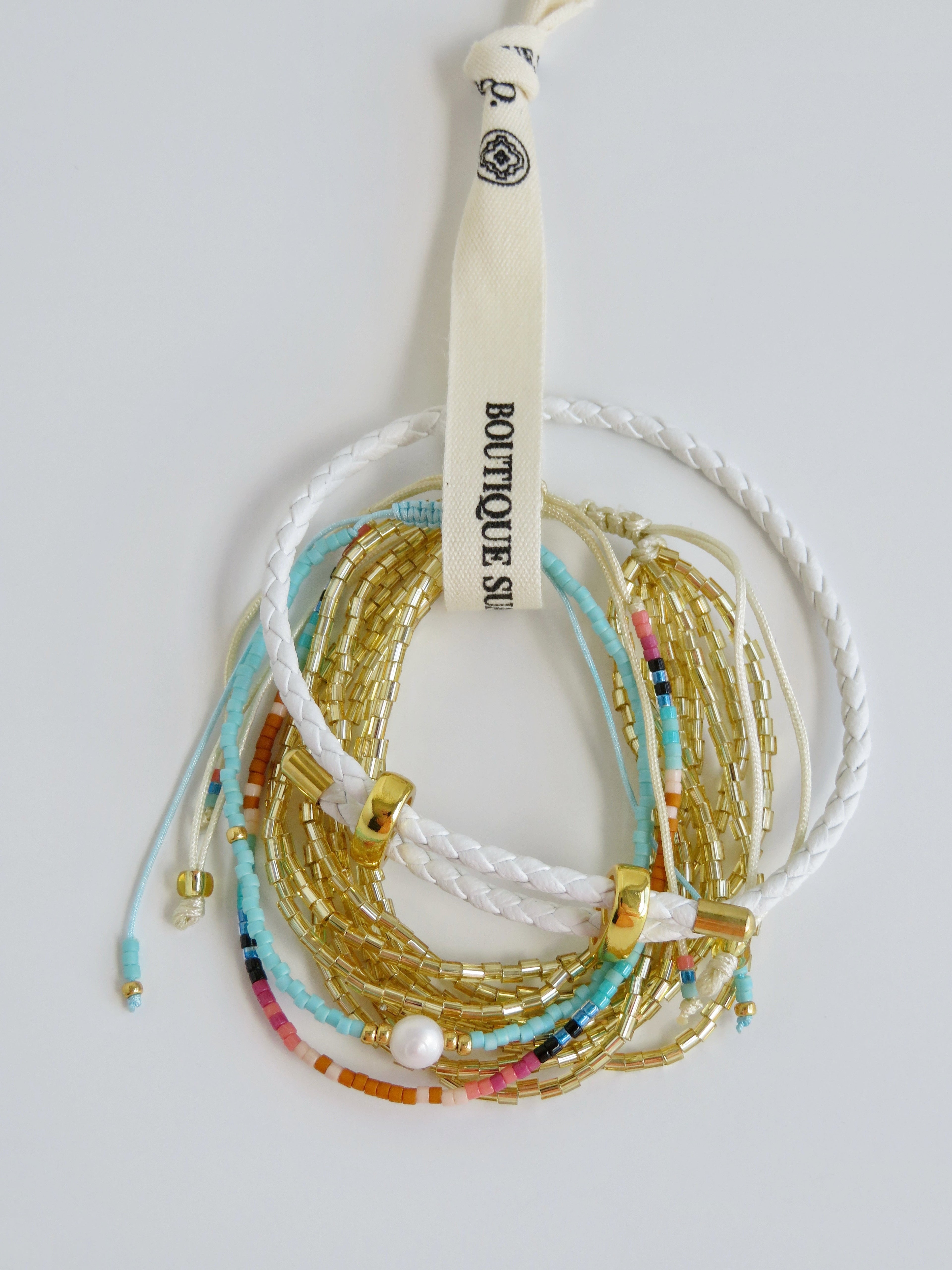 Styled Wrist Stack - Beaded Charm Bracelets