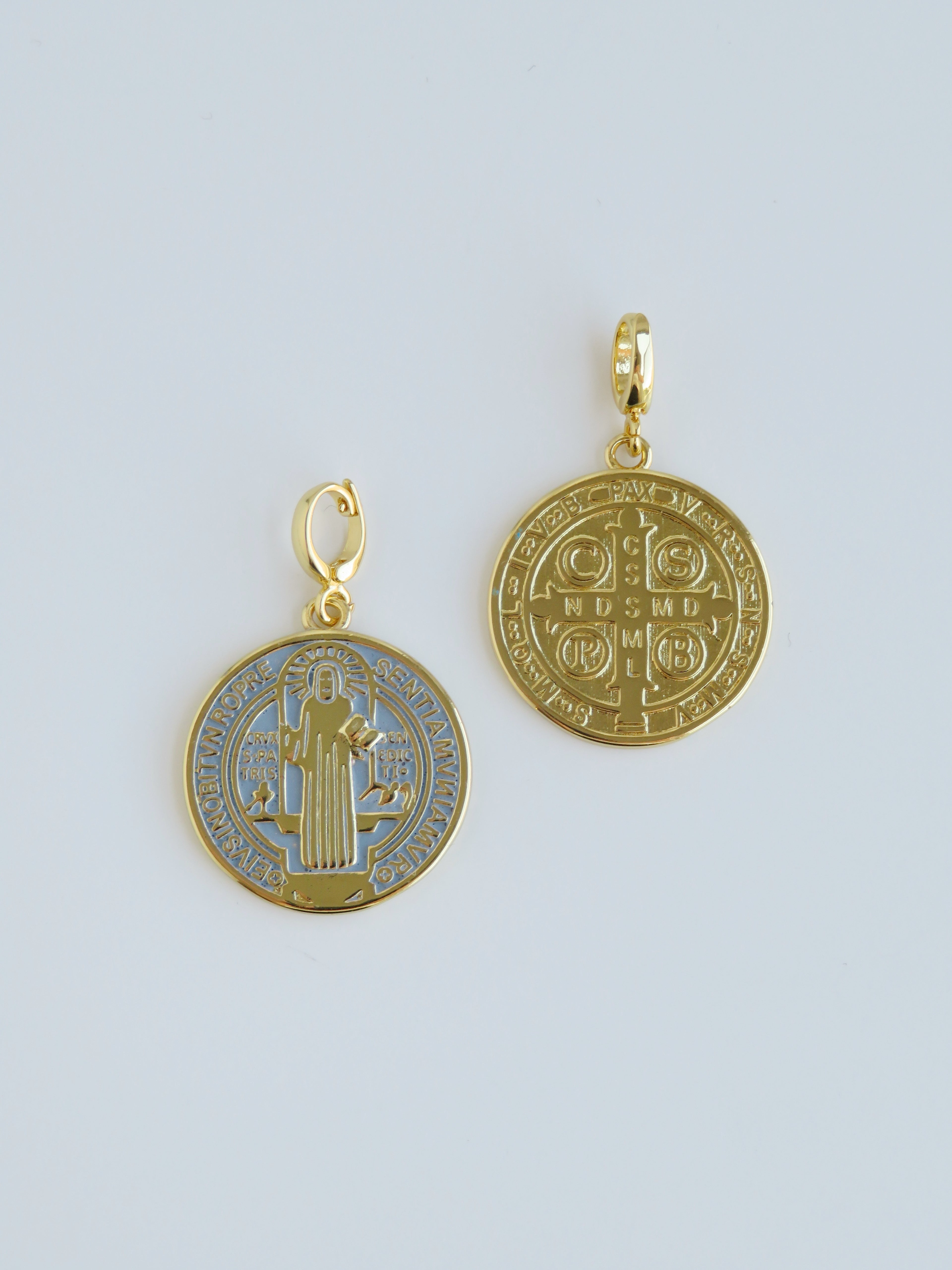 Enamel Religious Charms - Hinged Clasp