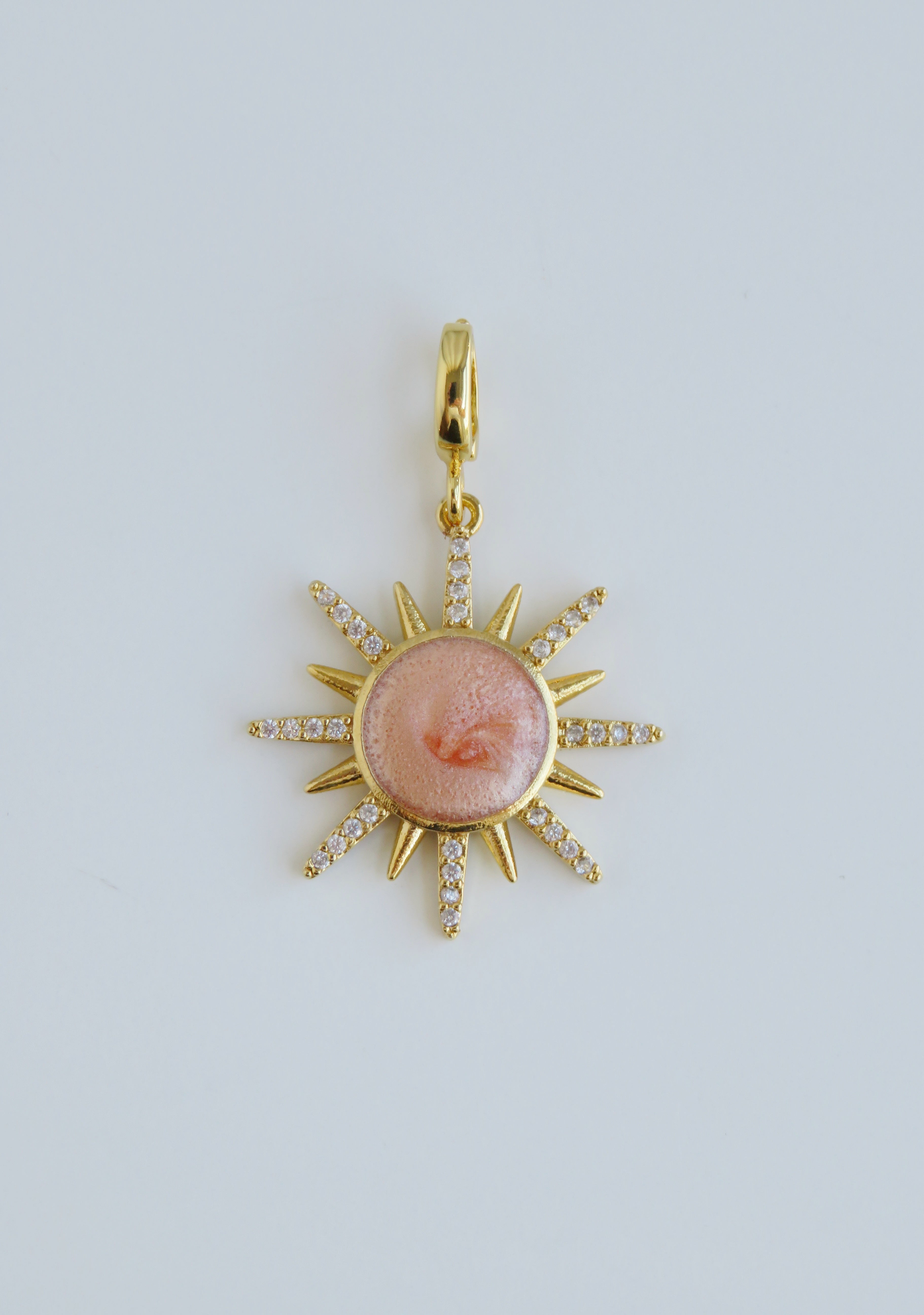 Enamel Sun - Celestial Charms with Hinged Clasp