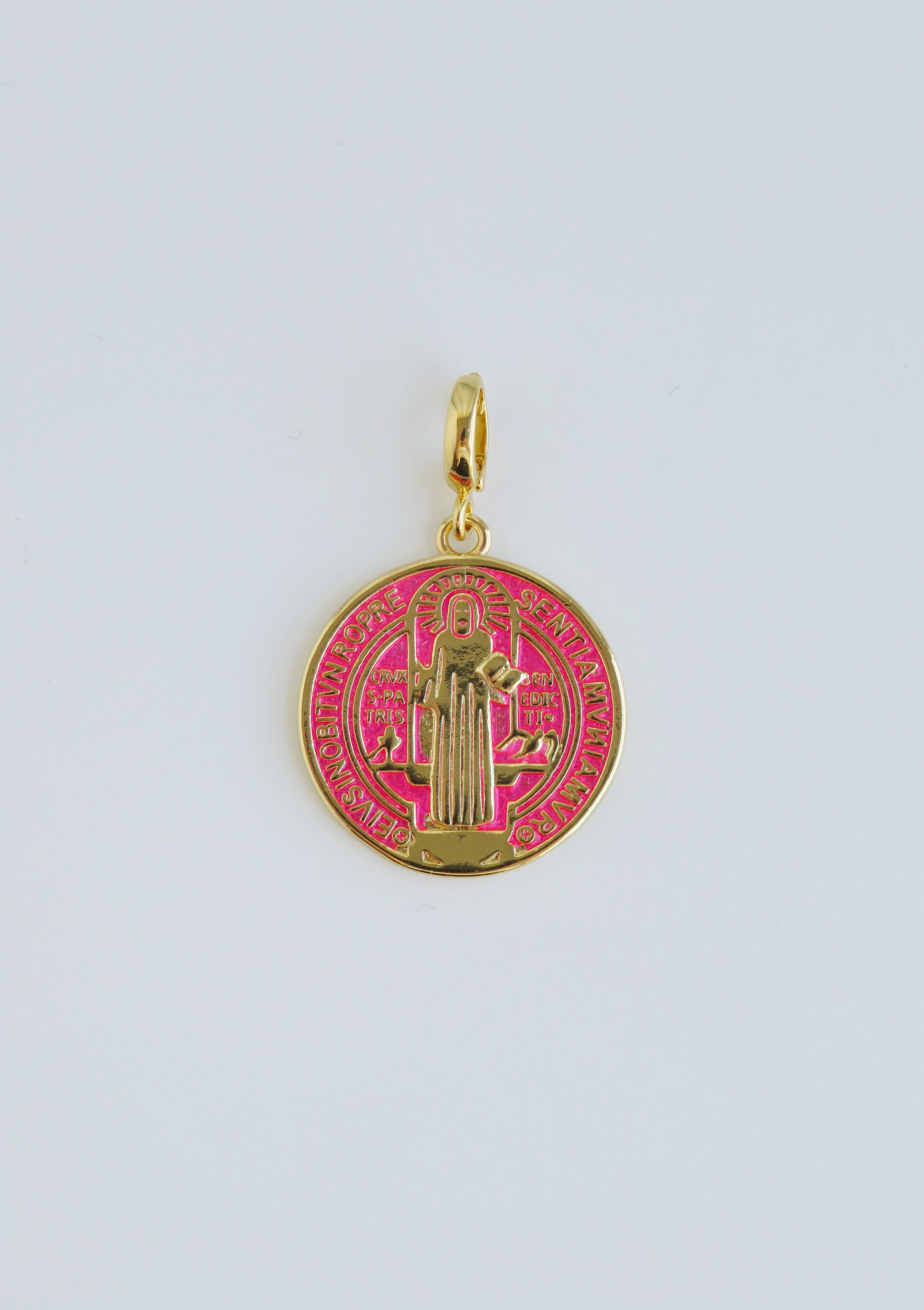 Enamel Religious Charms - Hinged Clasp