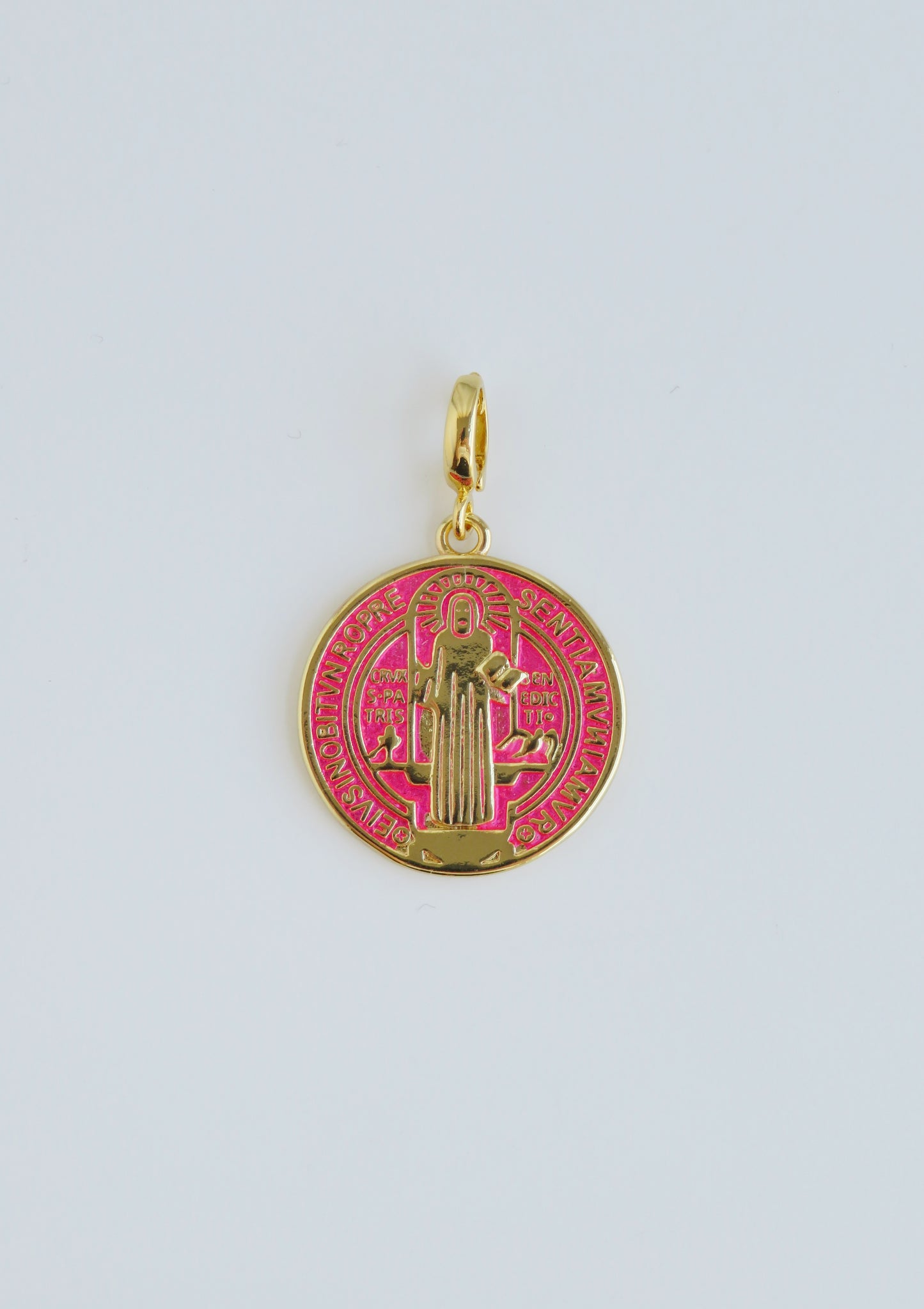 Enamel Religious Charms - Hinged Clasp