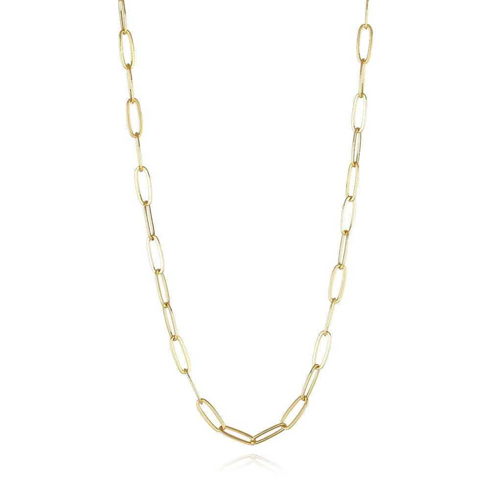 Paperclip Charm Bar Necklace - 18”, 24”, 28”