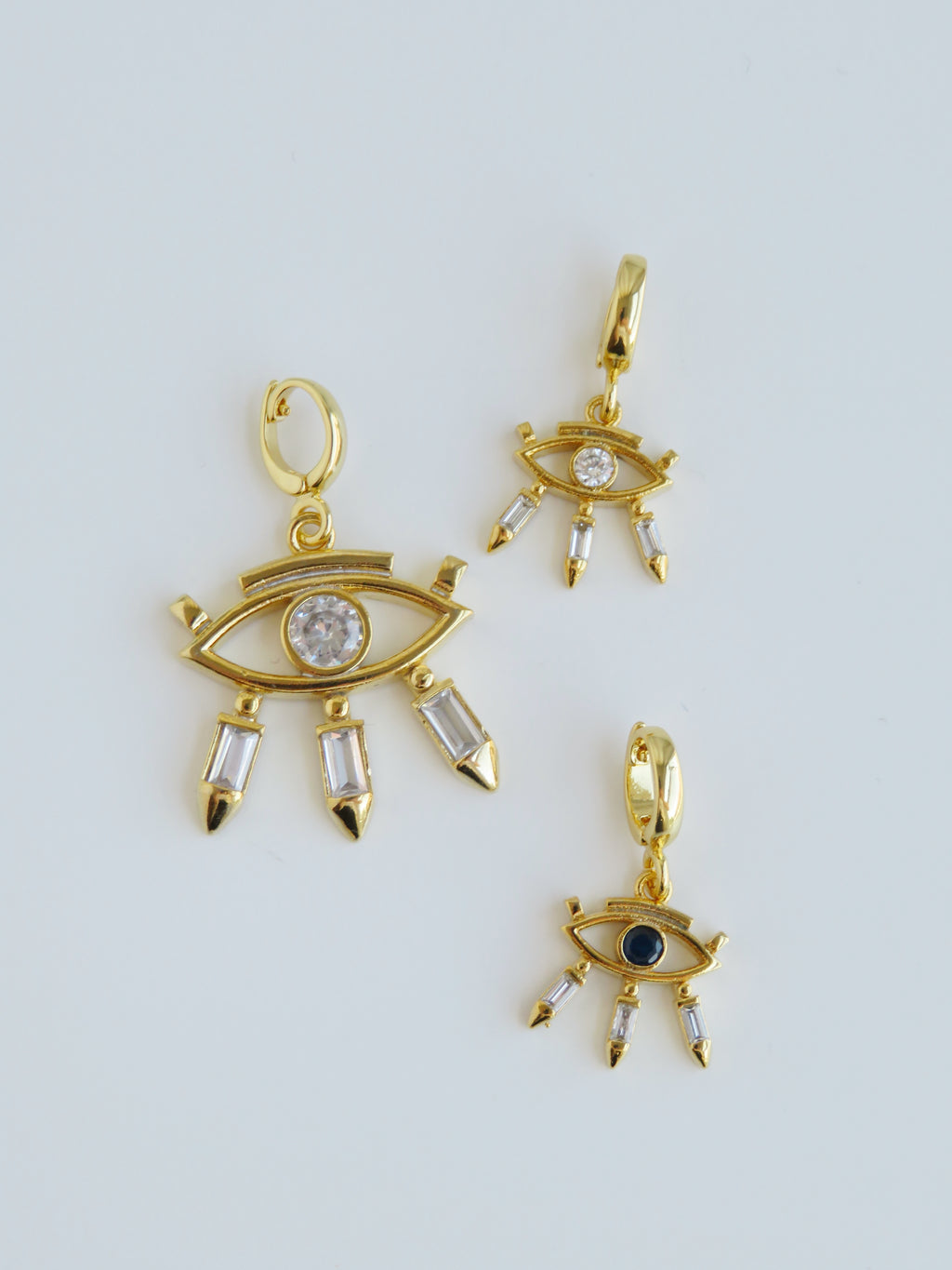 Sienna Evil Eye Charms with Hinged Clasp