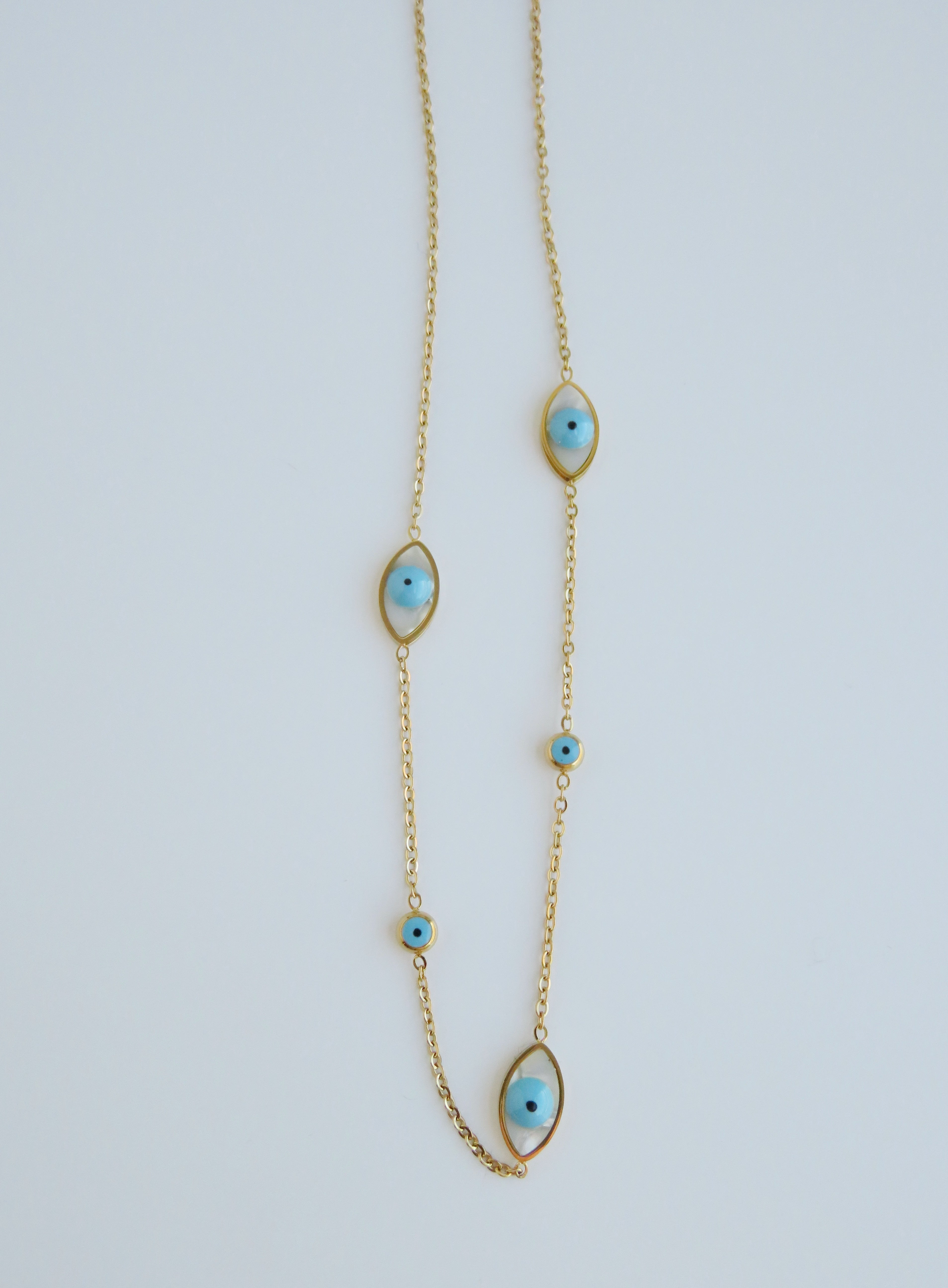 Blue Evil Eye Necklace - Protection & Luck