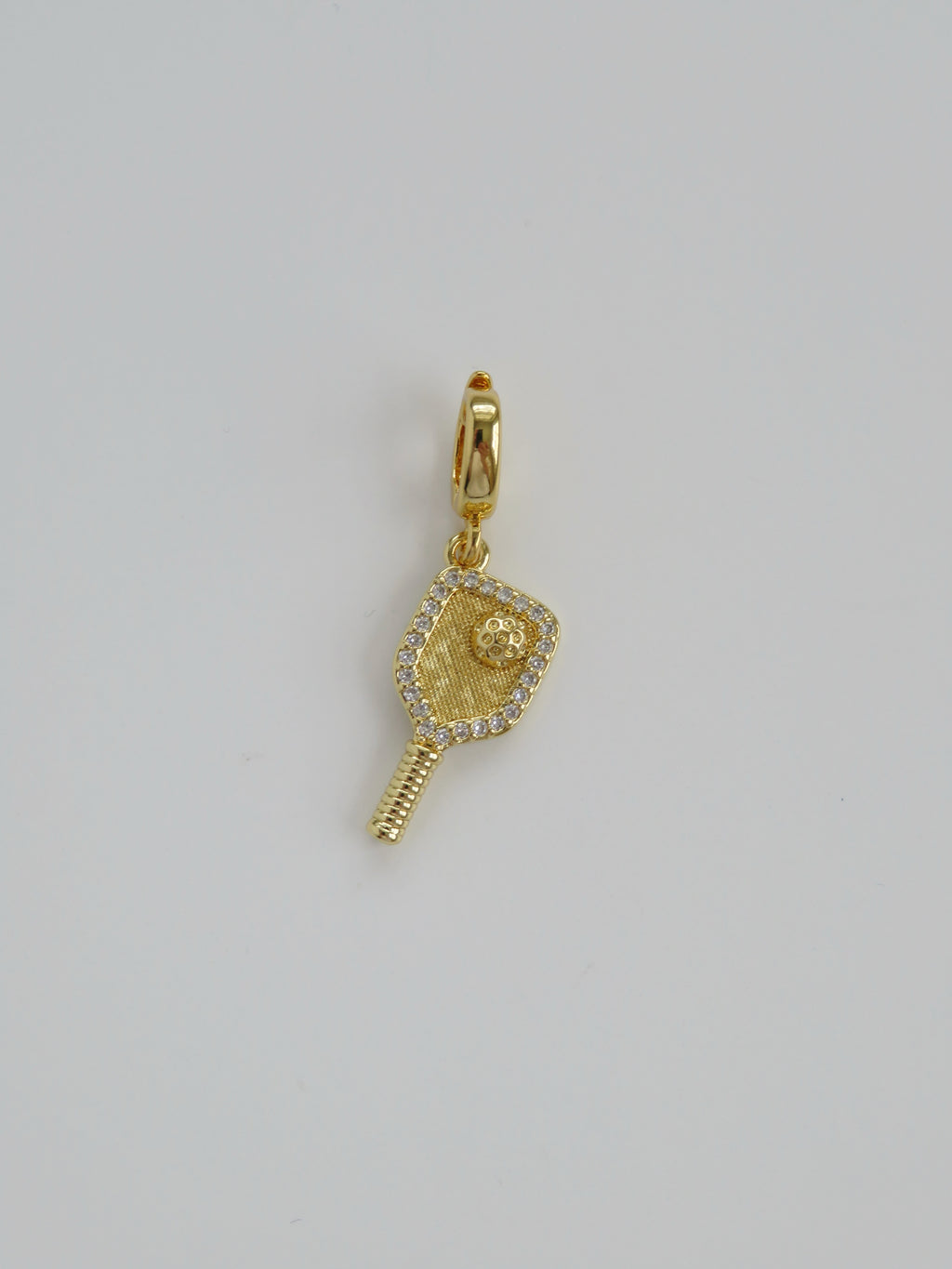 Pickleball Charm with Hinged Clasp