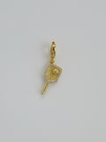 Pickleball Charm with Hinged Clasp