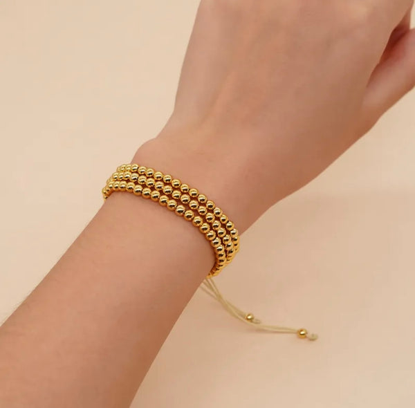 Golden Beaded Bracelet