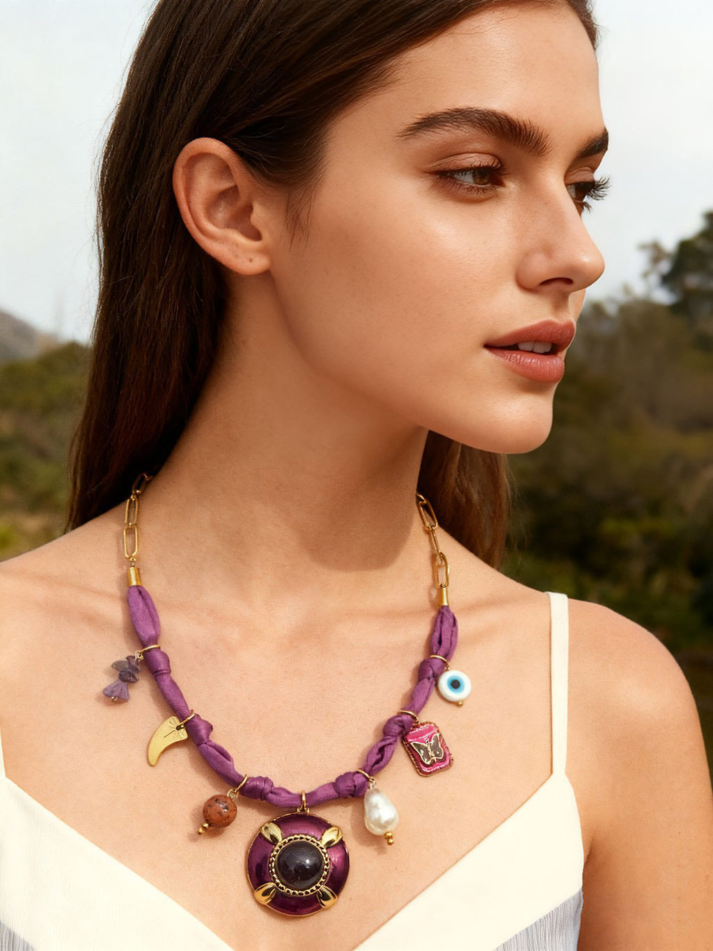 Milan Scarf Charm Necklace