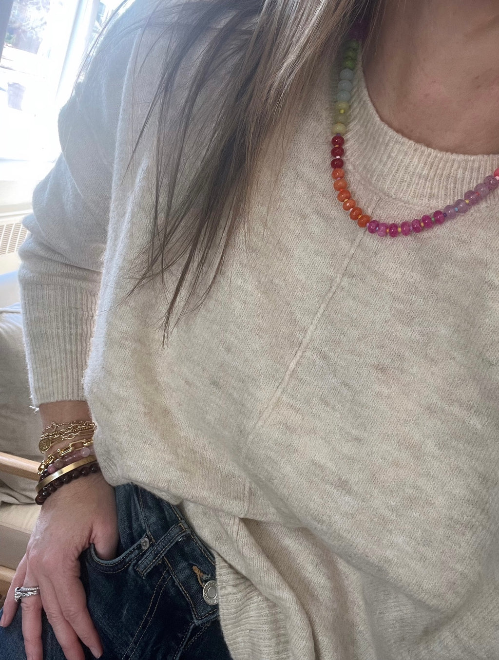 Rainbow Beaded Necklaces