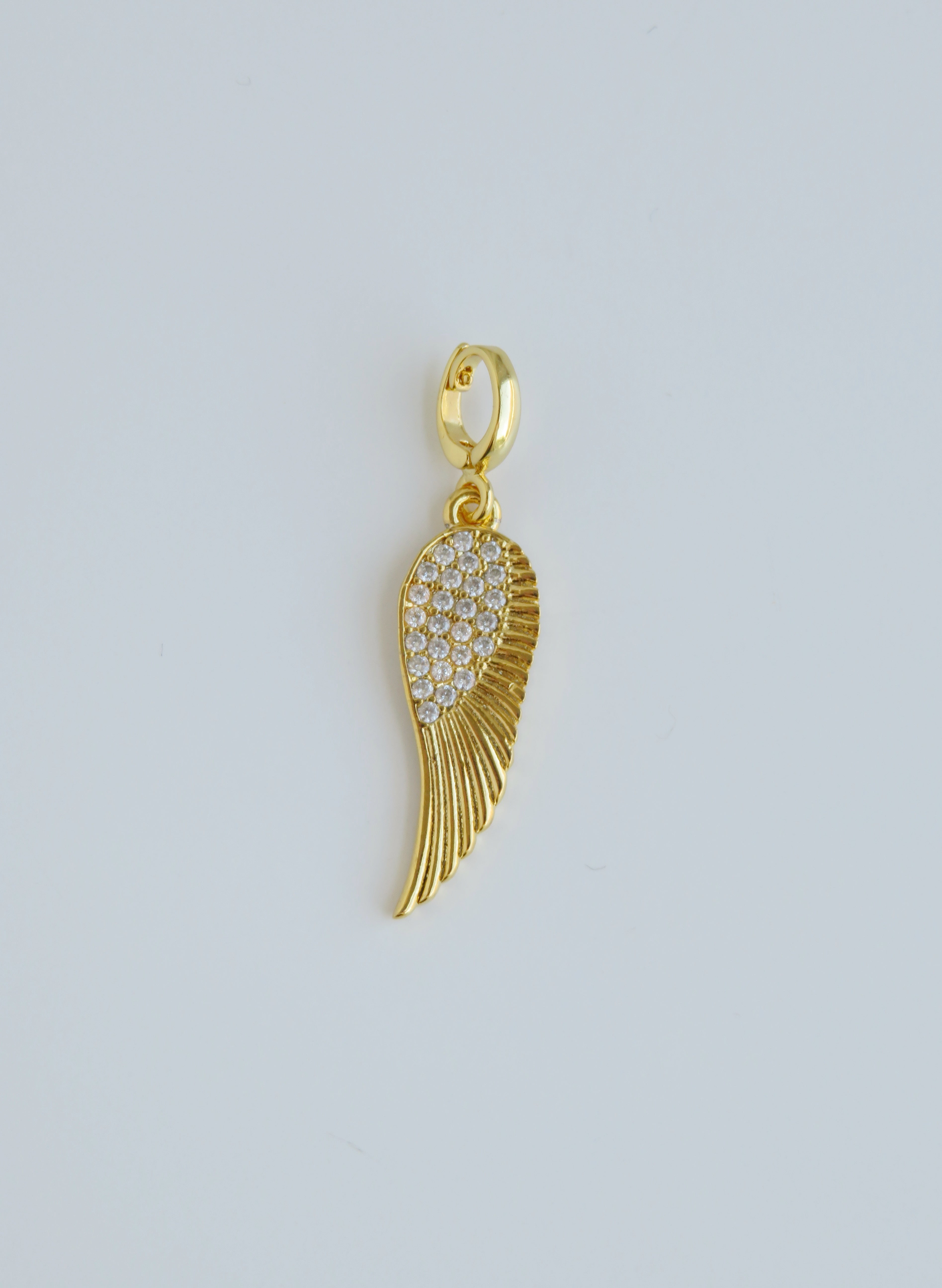 Angel Wing Charms with Hinged Clasp