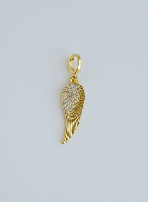 Angel Wing Charms with Hinged Clasp