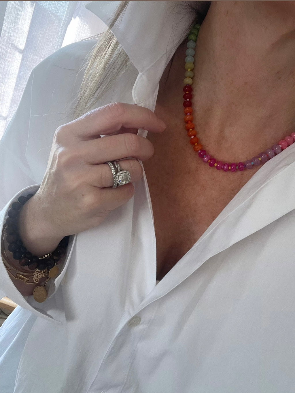 Rainbow Beaded Necklaces