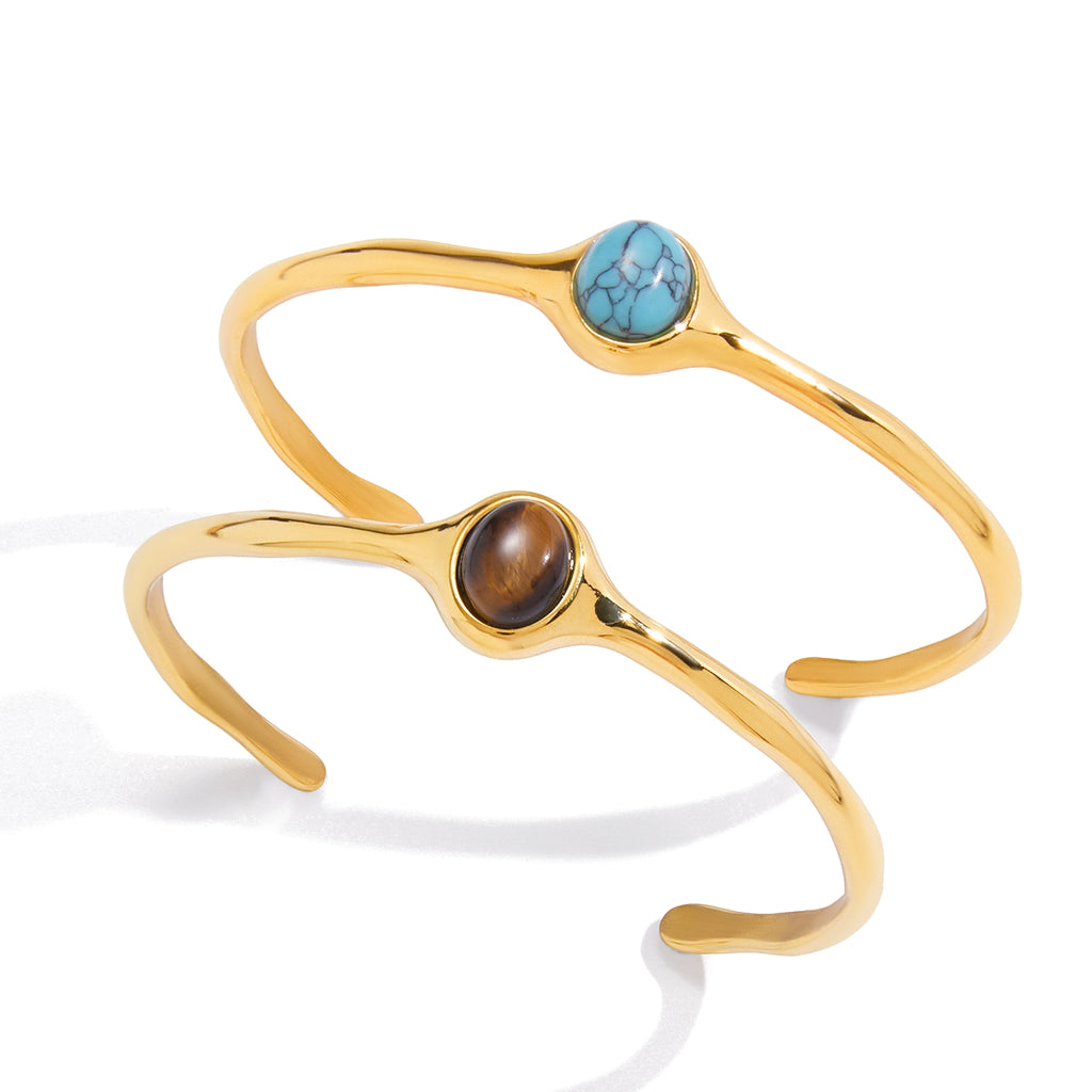Natural Stone Cuff Bracelet