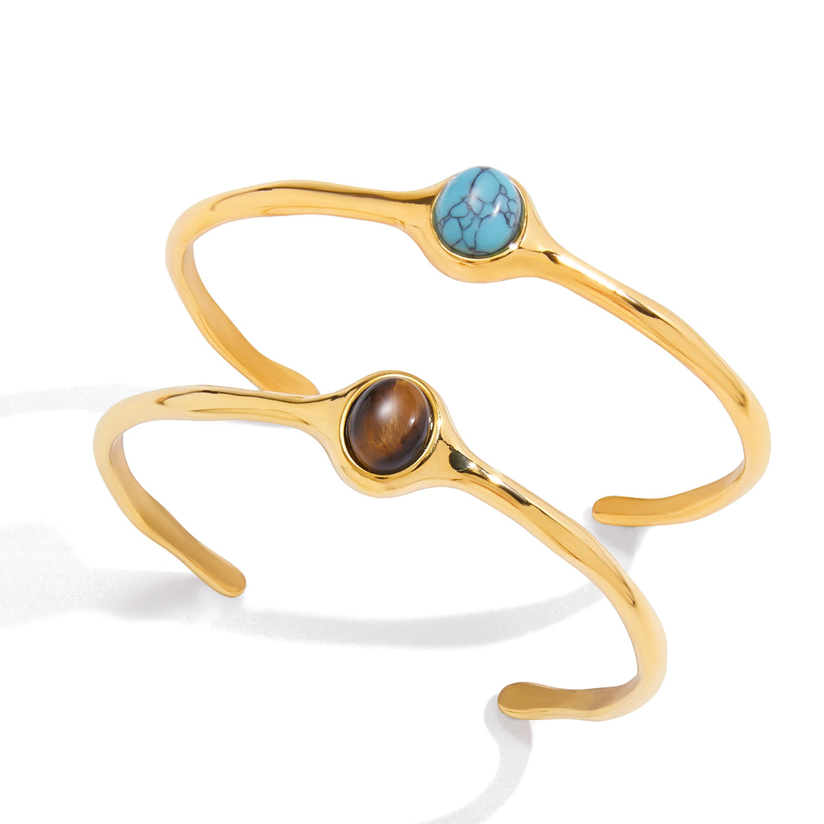 Natural Stone Cuff Bracelet