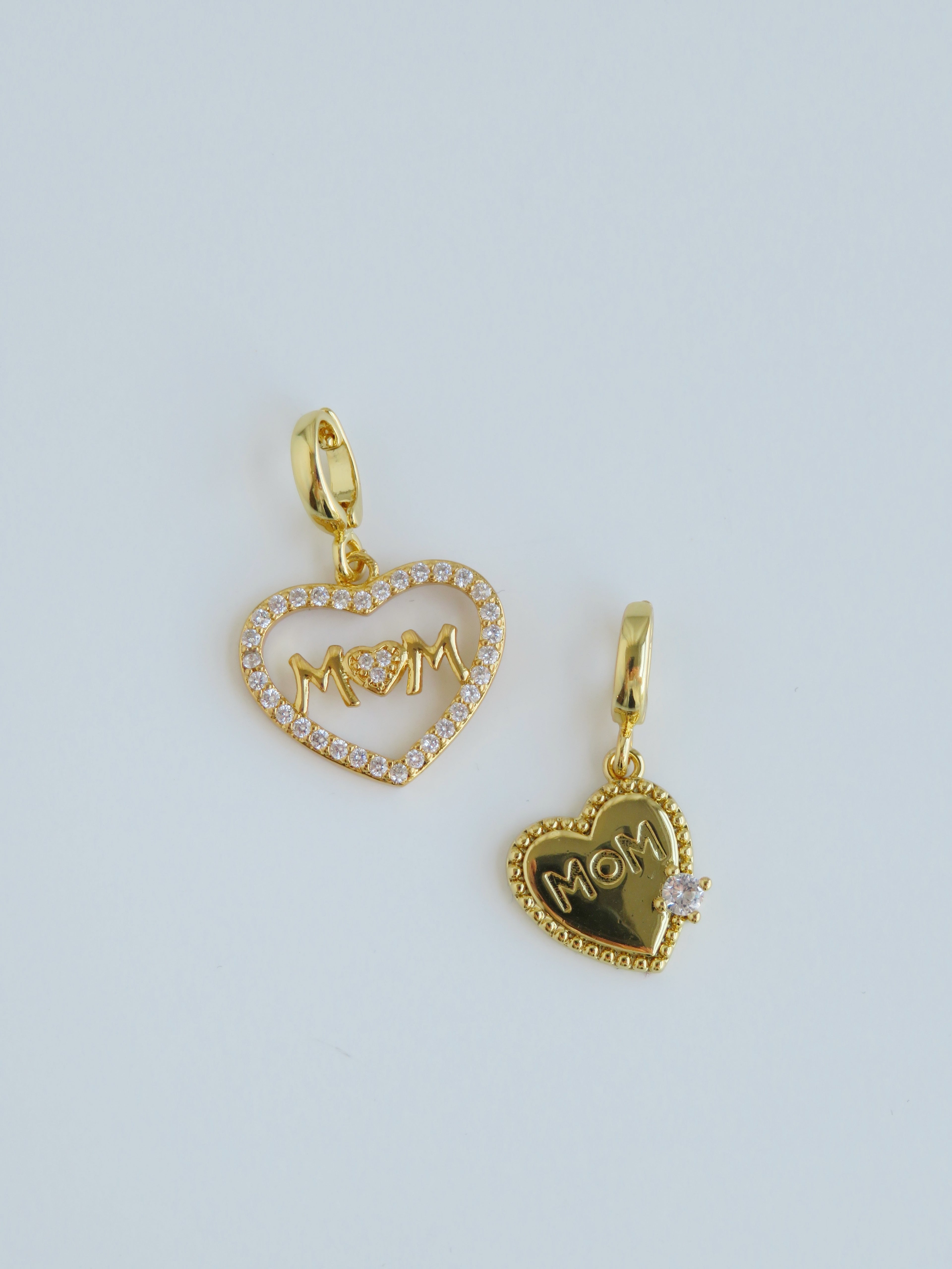 Mom Charms with Hinged Clasp