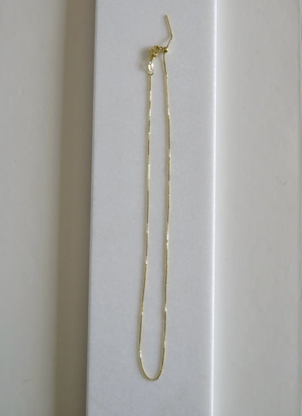 Sabrina - Adjustable Box Chain Necklace