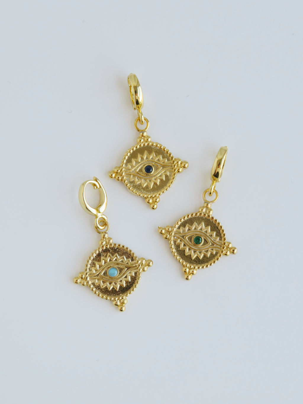 Ciara Evil Eye Charms with Hinged Clasp