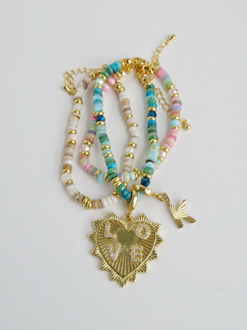 Groovy Initial Charms with Hinged Clasp