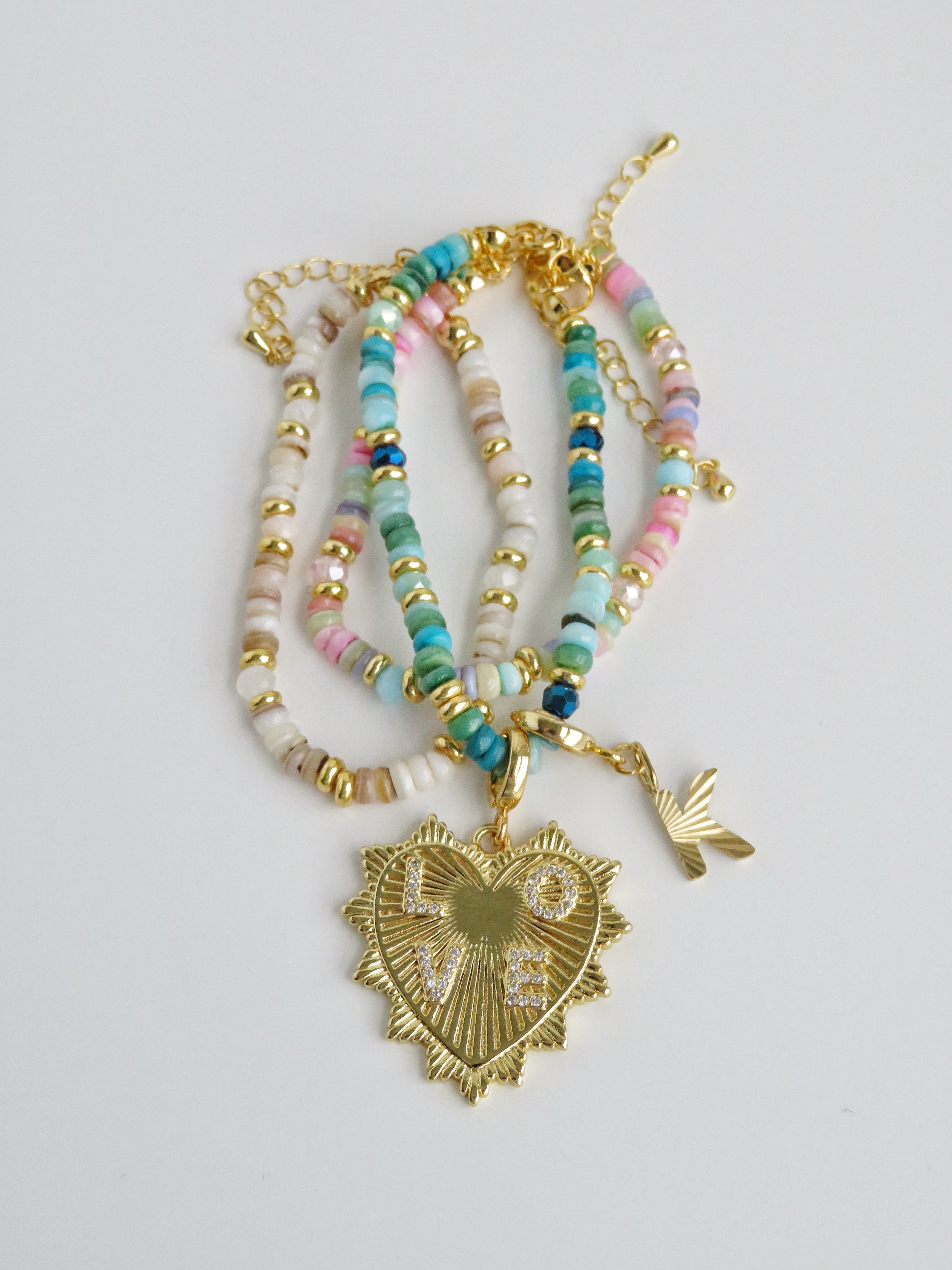 Groovy Initial Charms with Hinged Clasp