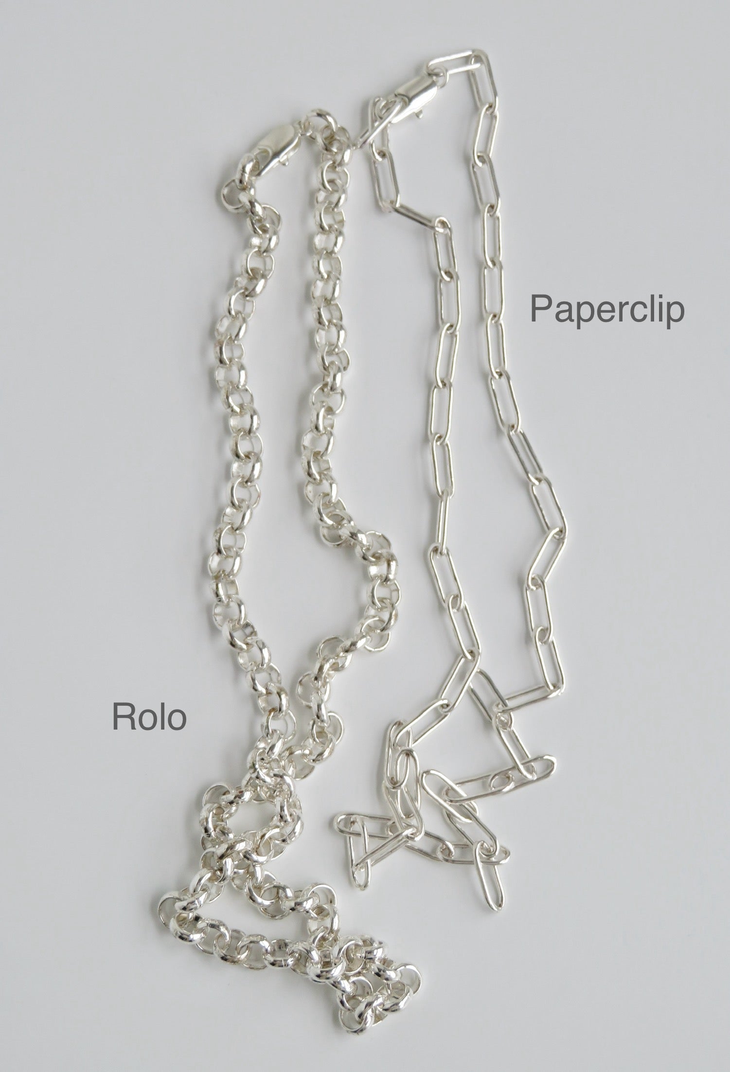 Silver Links - Charm Bar Necklaces