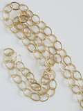 Flat Oval Cable Links - 14k Gold Plated