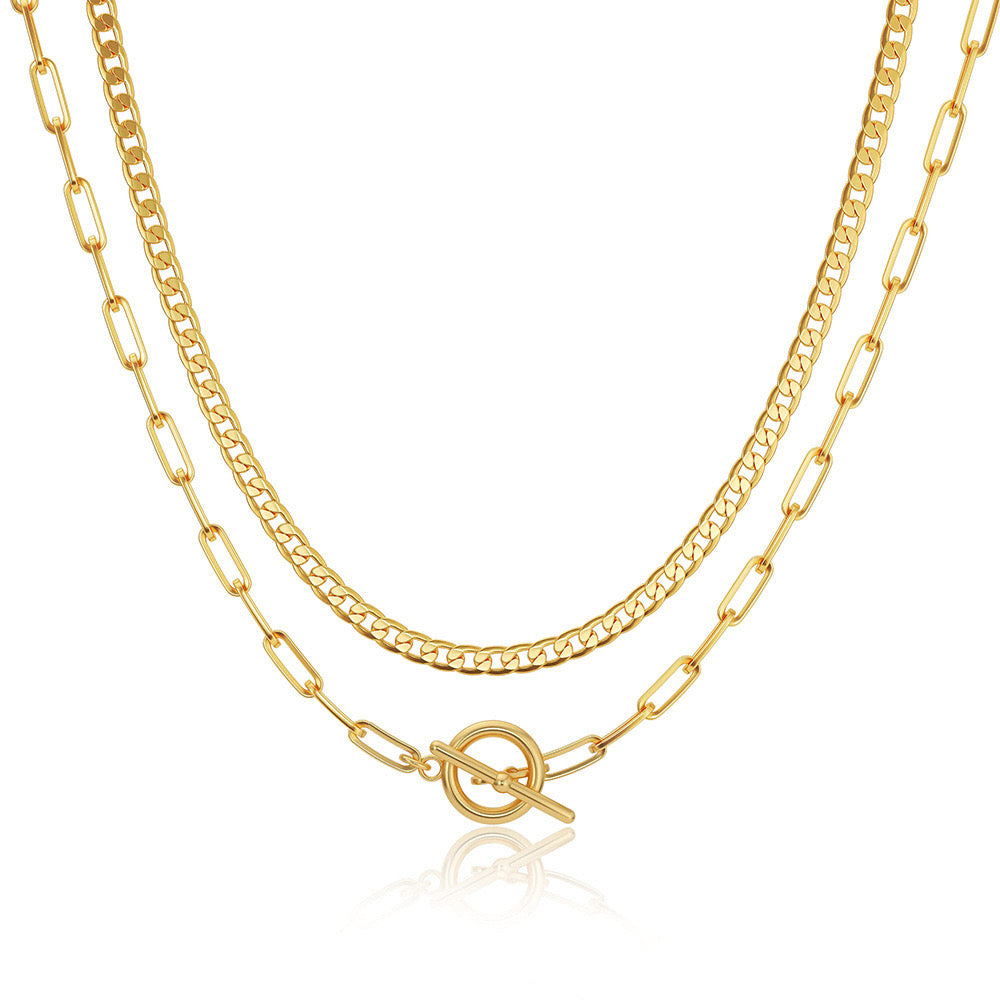 Double Layered Toggle Necklace
