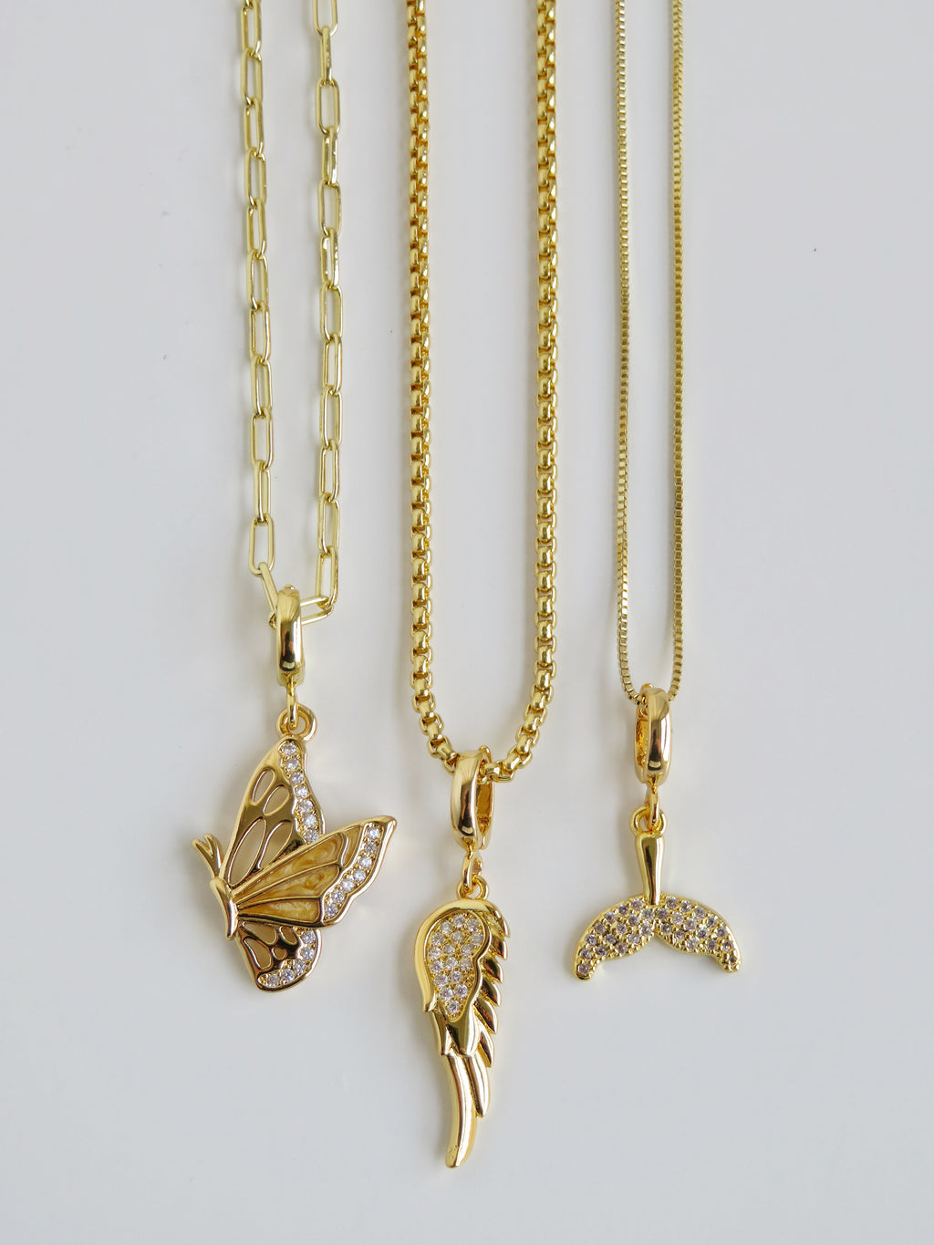 Free Spirit - Enamel Butterfly Charms with Hinged Clasp