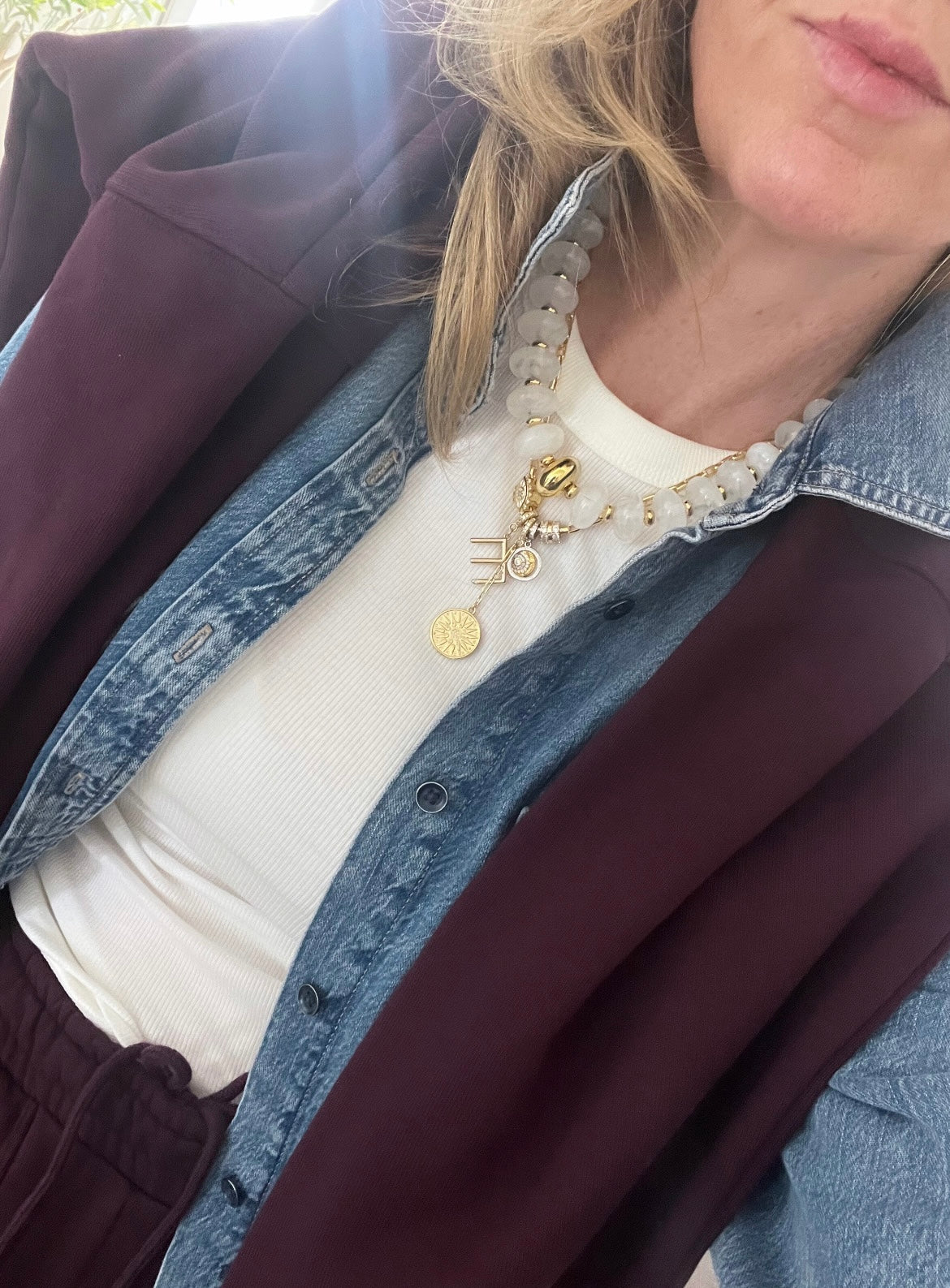 Golden Cordelia Chunky Rondelle Necklaces
