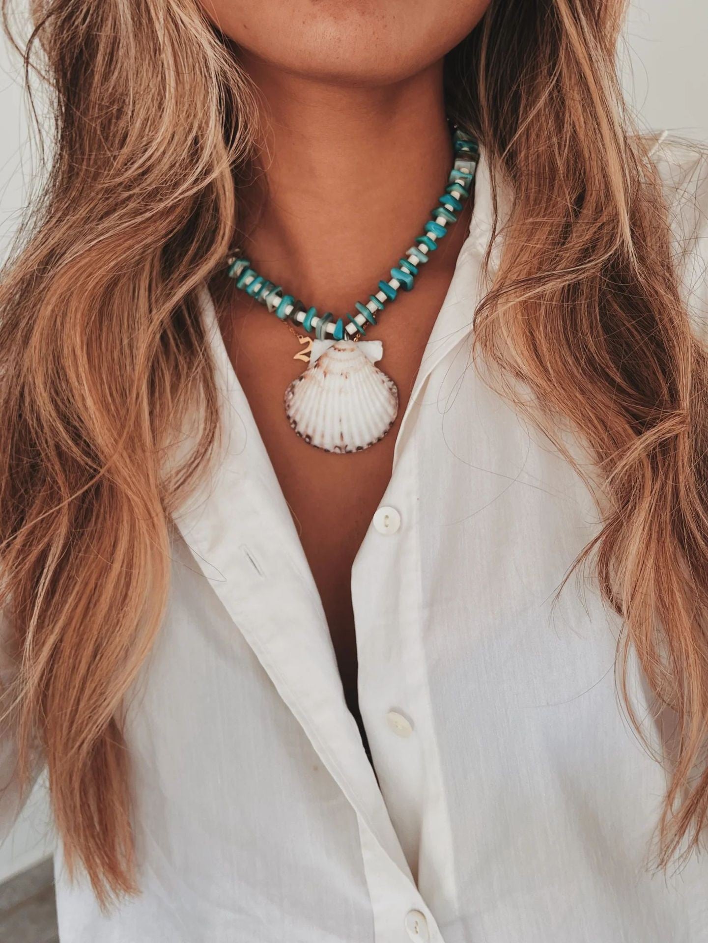 Turquoise Shell Necklace
