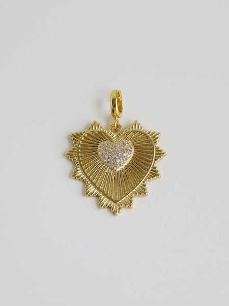 Spiked LOVE Heart Pendant