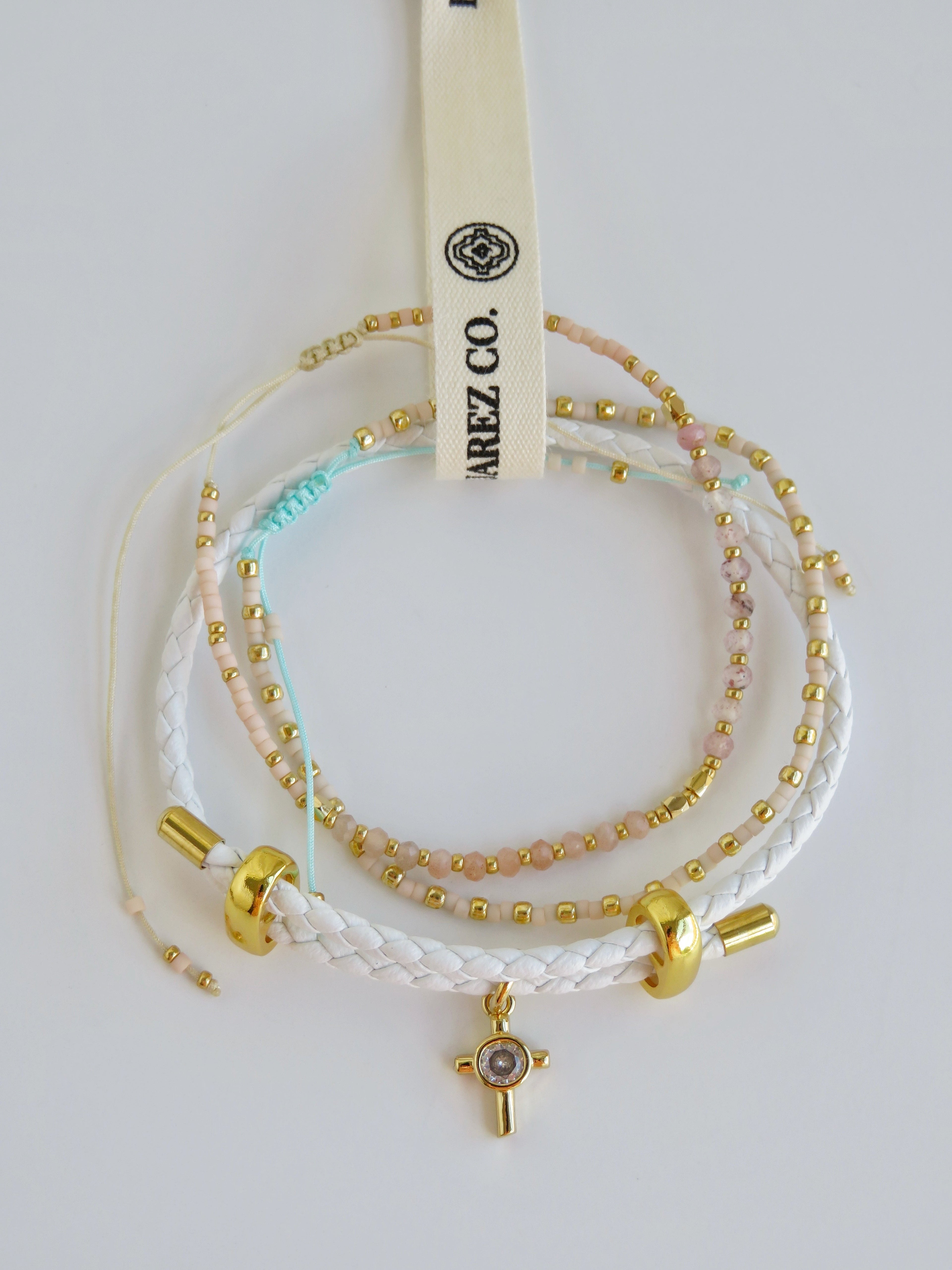 Styled Wrist Stack - Beaded Charm Bracelets