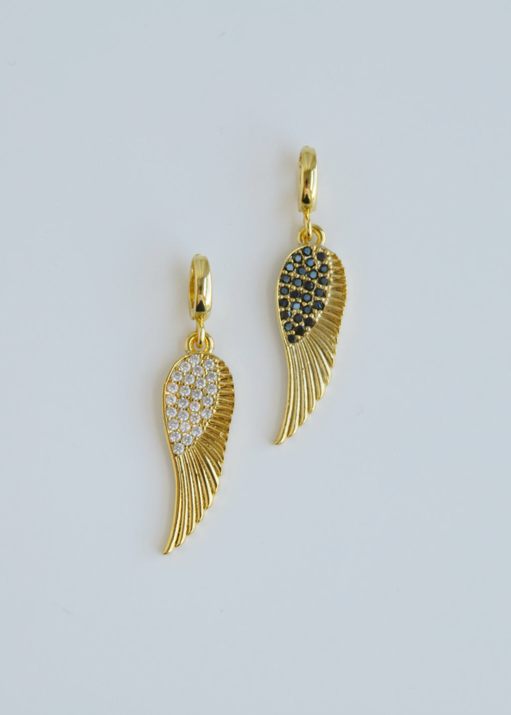 Angel Wing Charms with Hinged Clasp