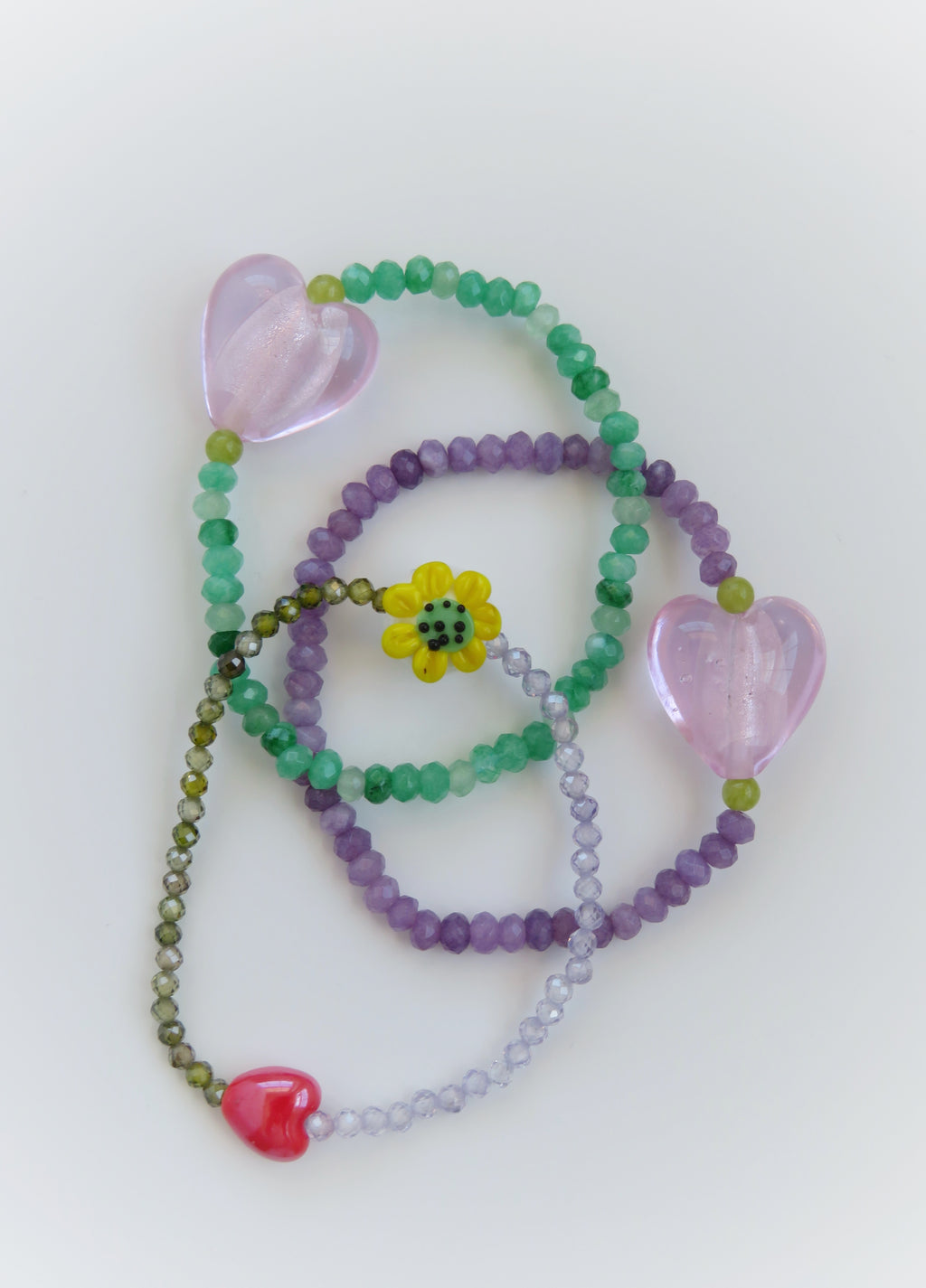 Heart Stretch Beaded Bracelet