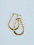 Elongated Hoop Earrings
