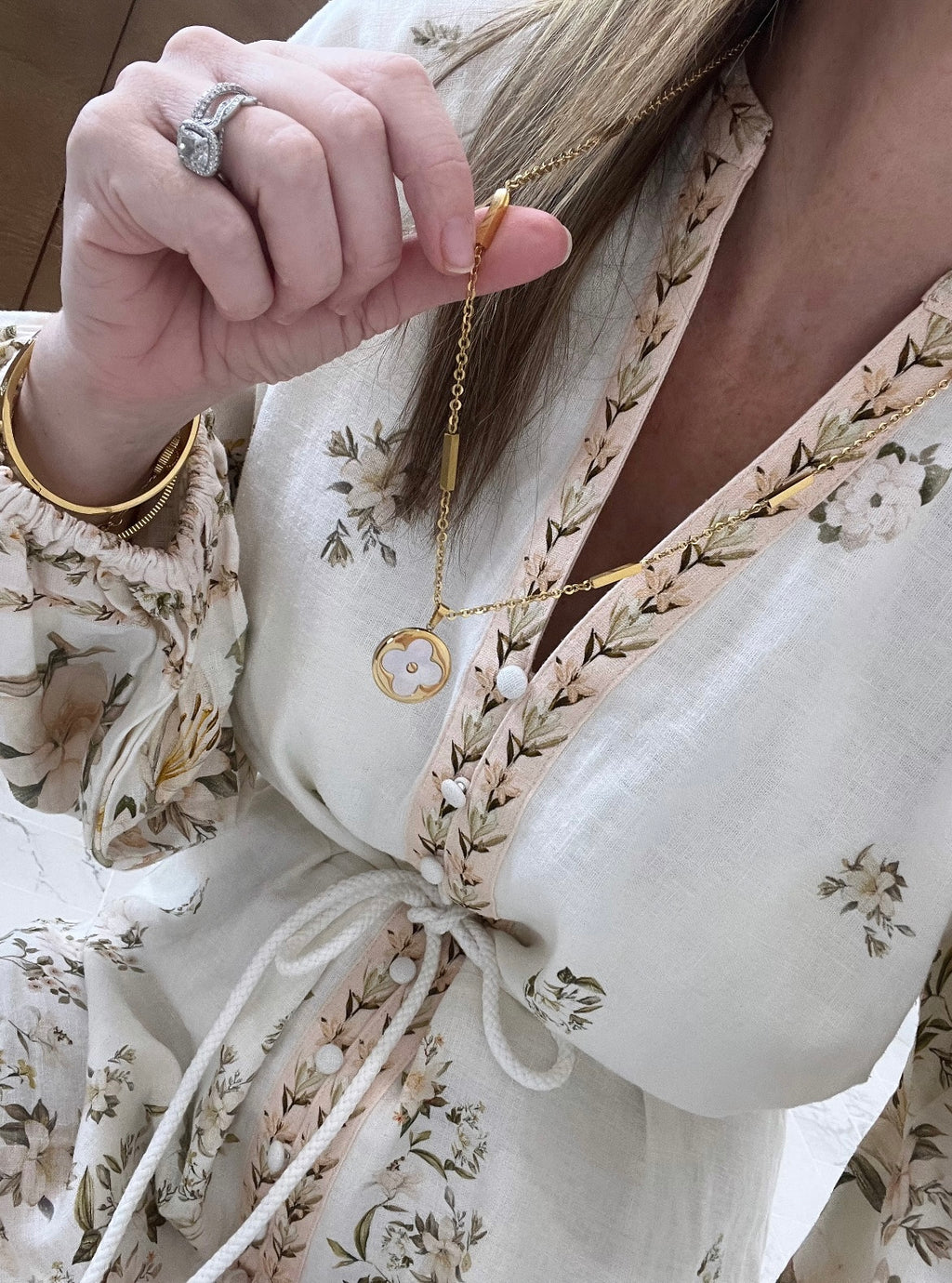 Golden Pearl Shell Clover Necklace - Love. Luck. Hope & Faith