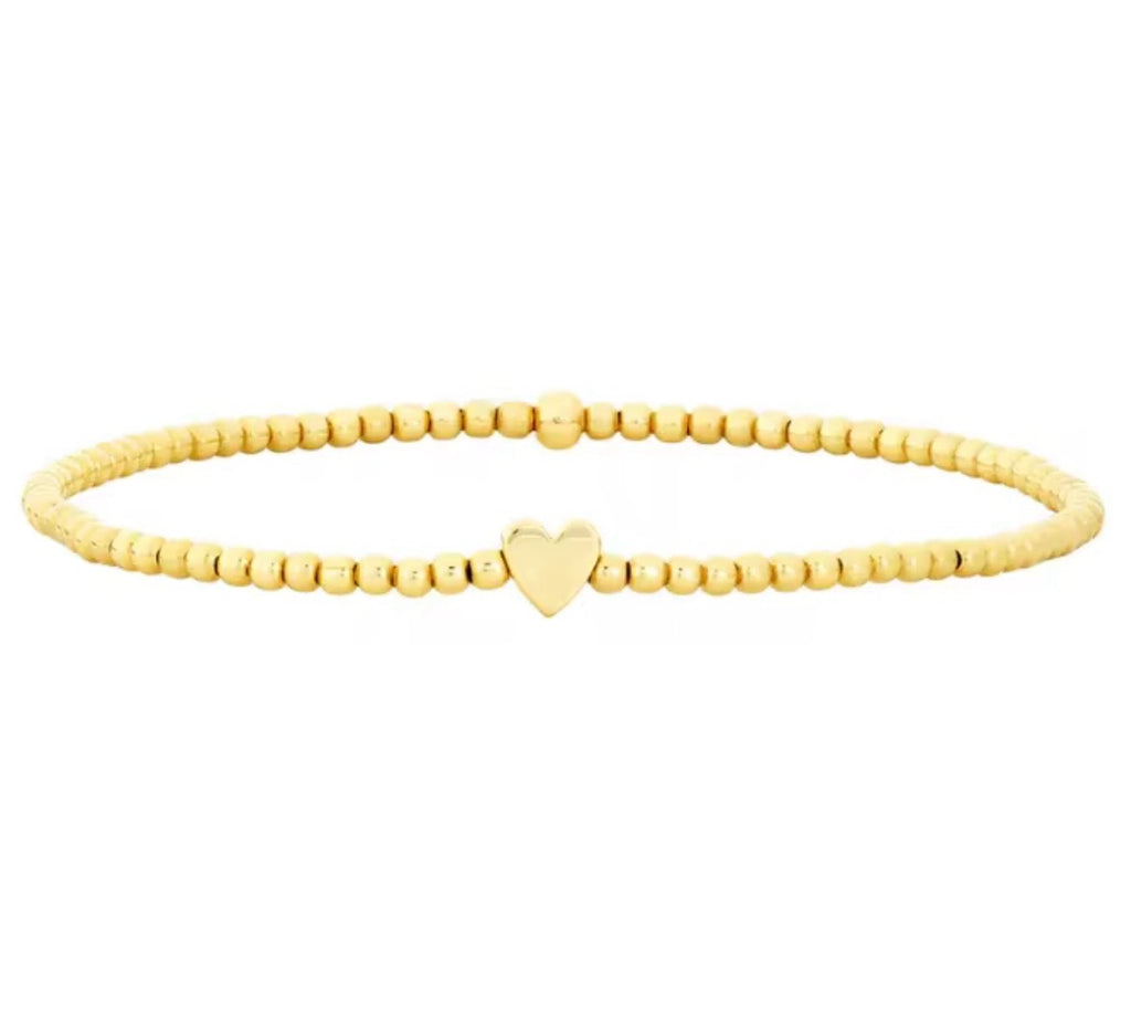 Classic Beaded Hearts, Stars & Smiles Waterproof Non-Tarnish Bracelets