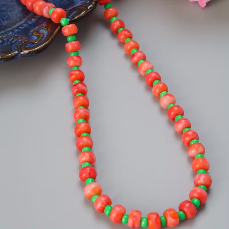 Color Block Beaded Necklaces