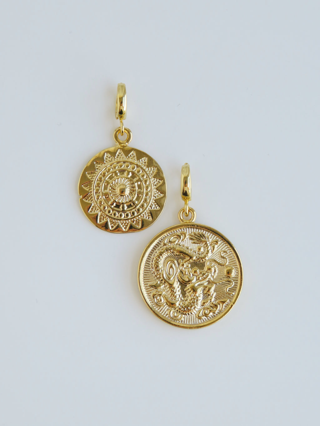 Golden Charms with Hinged Clasp