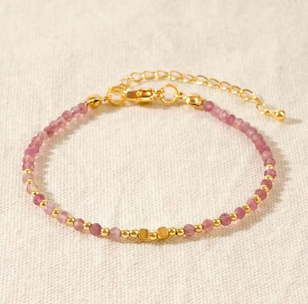 Crystal Beaded Charm Bar Bracelets