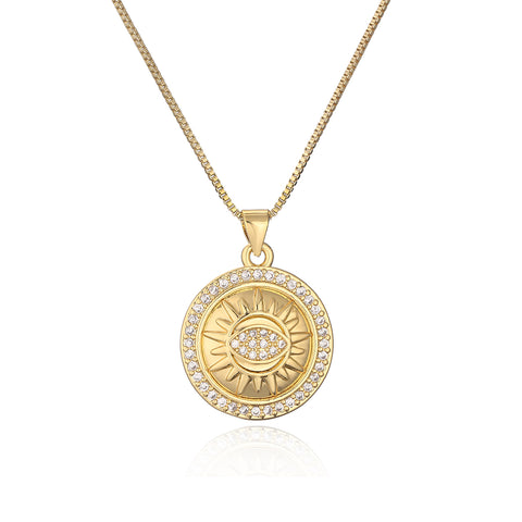 Evil Eye Sun Necklace