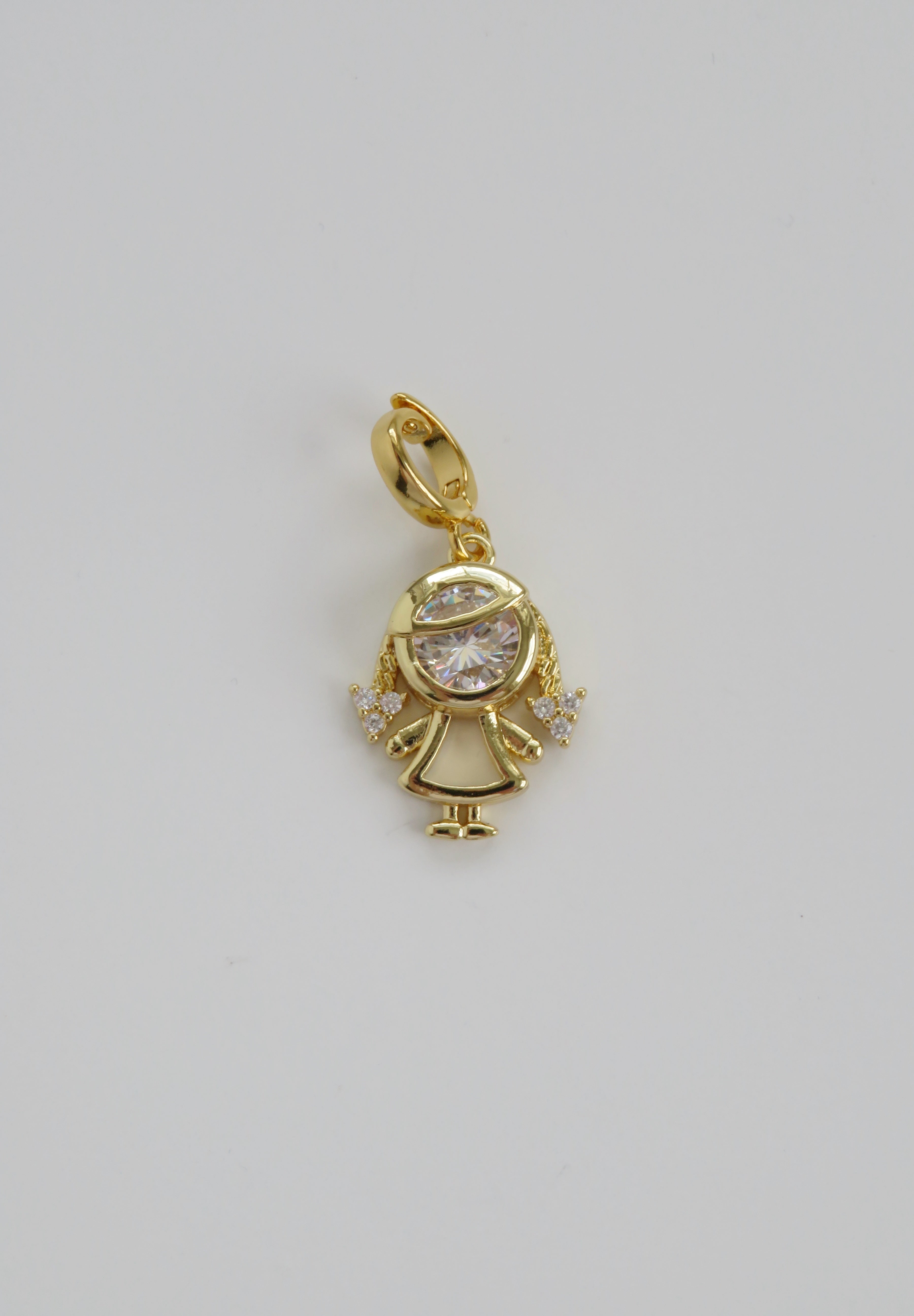 Children Charm with Hinged Clasp