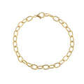 Charm Bar Anklets 9.5”  - Cable Link 18k Gold Plated