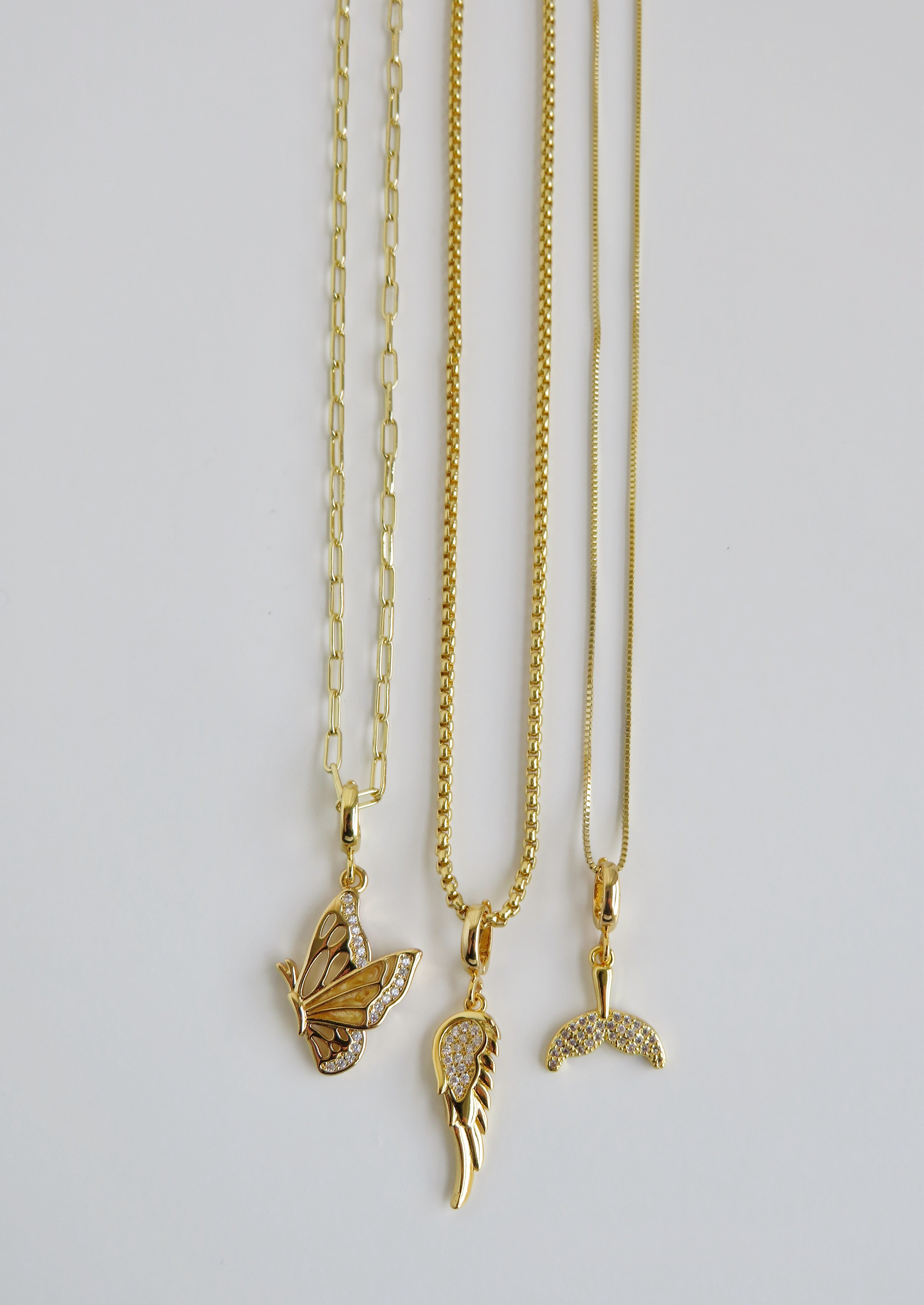 Free Spirit - Enamel Butterfly Charms with Hinged Clasp