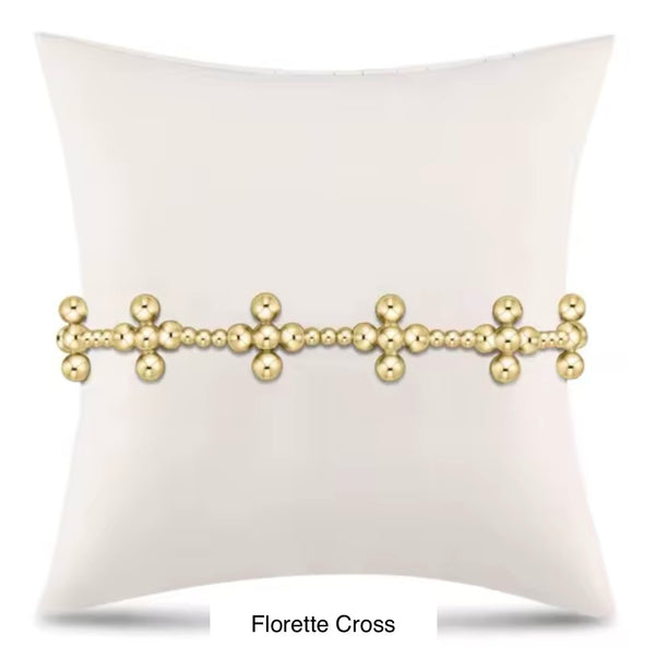 Florette Cross Beaded Waterproof Non-Tarnish Bracelets