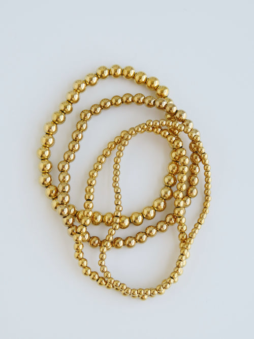 3mm-6mm Beaded Bracelet - Waterproof Non-Tarnish Beaded