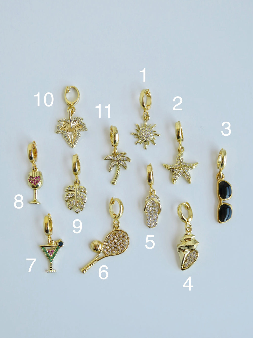 Summer Vibes Charms with Hinged Clasp