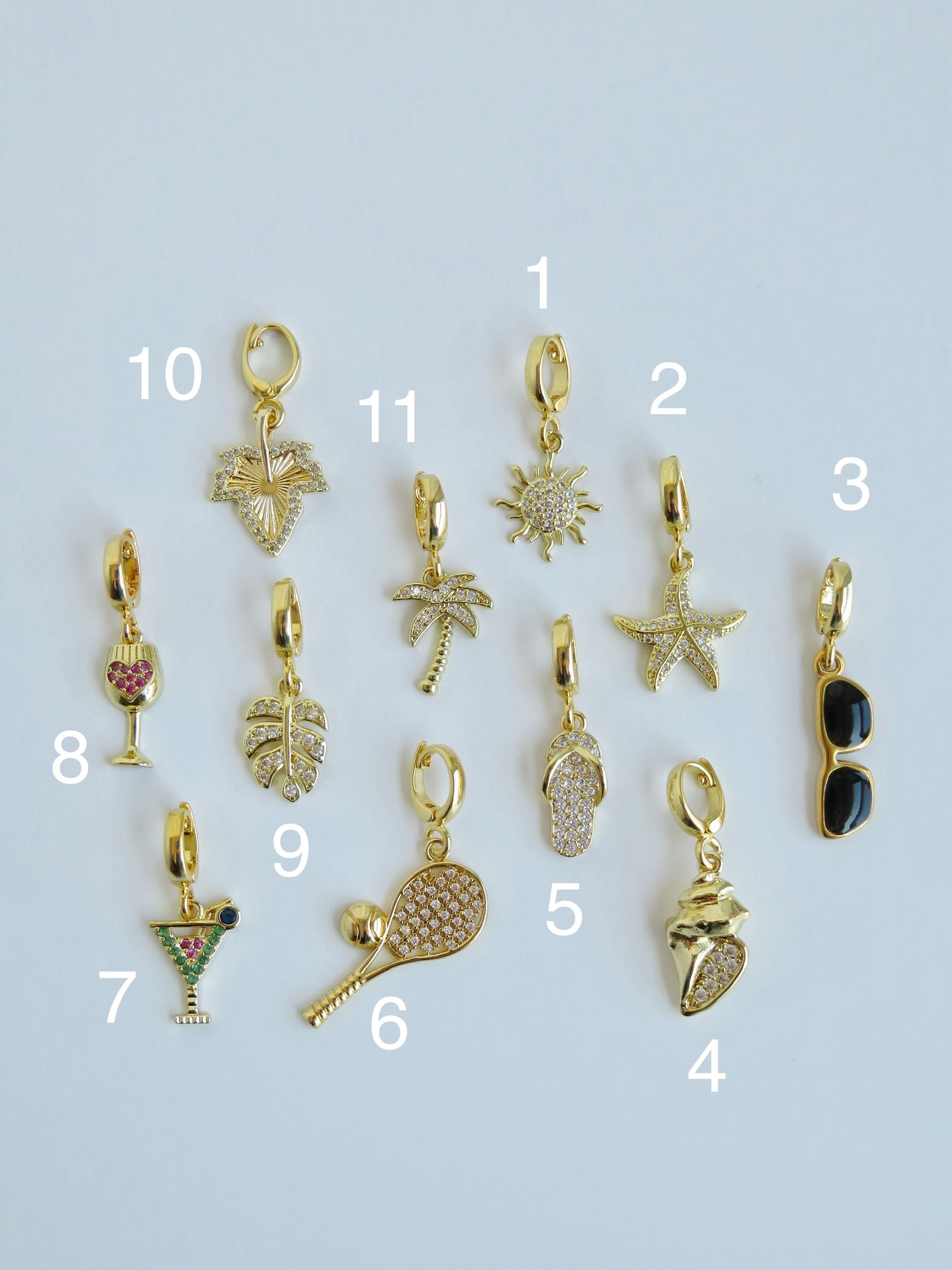 Summer Vibes Charms with Hinged Clasp