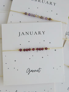 Crystal Birthstone Bracelets