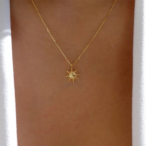 Golden Dainty Sun Necklace